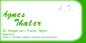agnes thaler business card